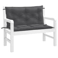 VidaXL Gartenbankkissen, 2 Stück, 100 x 50 x 7 cm, Stoff, meliertes Anthrazit