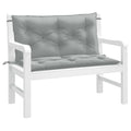 VidaXL Gartenbankkissen, 2 Stück, 100 x 50 x 7 cm, melierter Stoff, Hellgrau