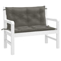 VidaXL Gartenbankkissen, 2 Stück, 100 x 50 x 7 cm, melierter Stoff, Dunkelgrau