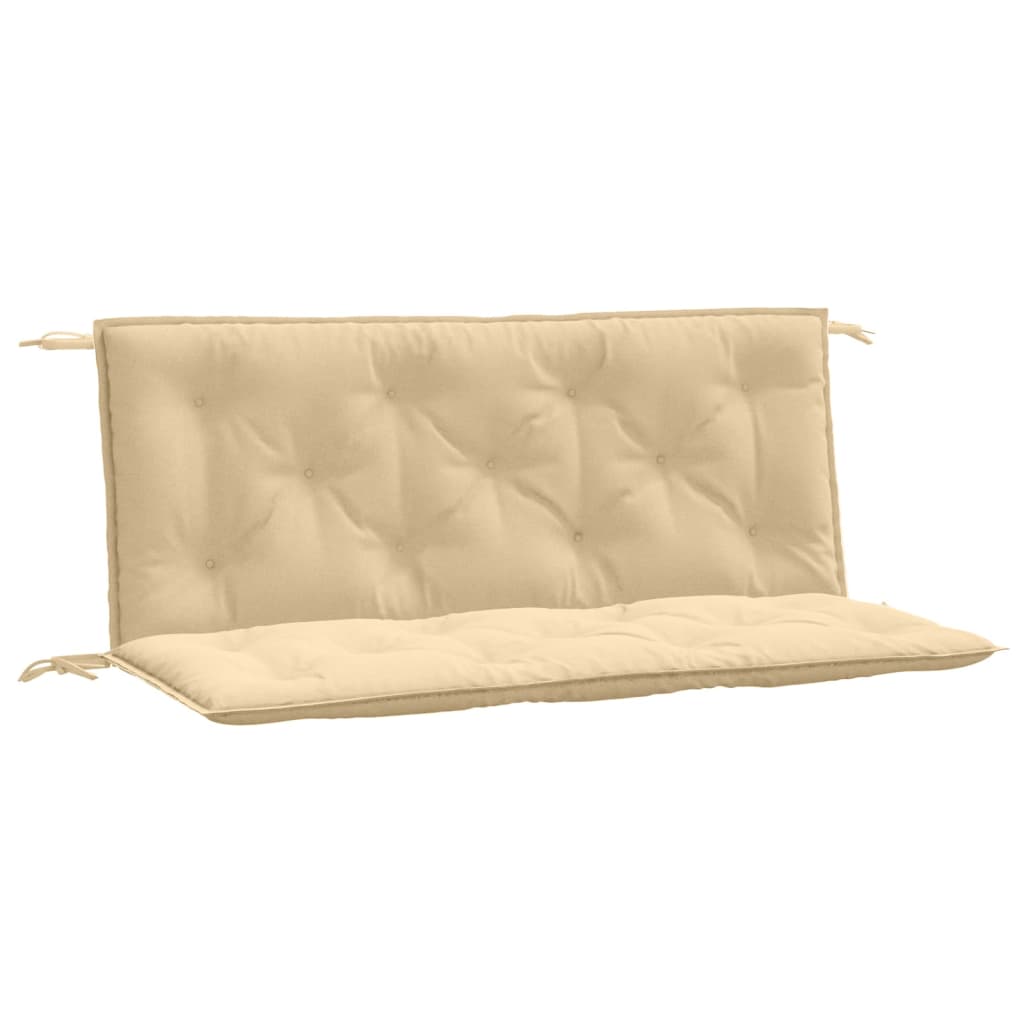 VidaXL Gartenbankkissen, 2 Stück, 120 x 50 x 7 cm, melierter beiger Stoff