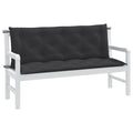 VidaXL Gartenbankkissen, 2 Stück, 150 x 50 x 7 cm, Stoff, meliertes Anthrazit