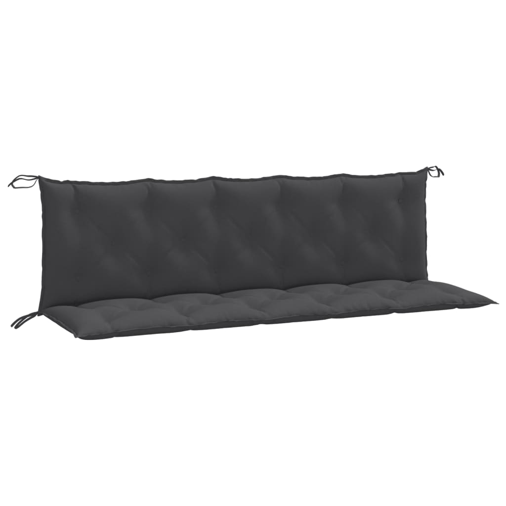 VidaXL Gartenbankkissen 2 Stück 180x50x7 cm Stoff Gemischte Anthrazitfarbe