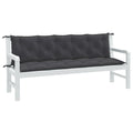 VidaXL Gartenbankkissen 2 Stück 180x50x7 cm Stoff Gemischte Anthrazitfarbe