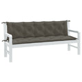 VidaXL Gartenbankkissen 2 Stcs 180x50x7 cm Stoff Gemischt Dunkelgrau