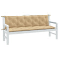 VidaXL Gartenbank Pushions 2 Stück 180x50x7 cm Stoff Gemischt Beige