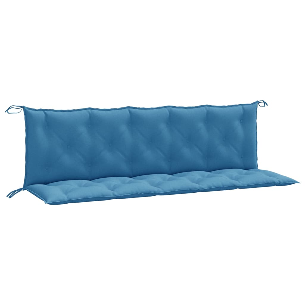 VidaXL Gartenbankkissen 2 Stcs 180x50x7 cm Stoff Gemischt Blau