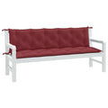 VidaXL Gartenbank Kissen 2 ST 180x50x7 cm Stoff Mischwein rot