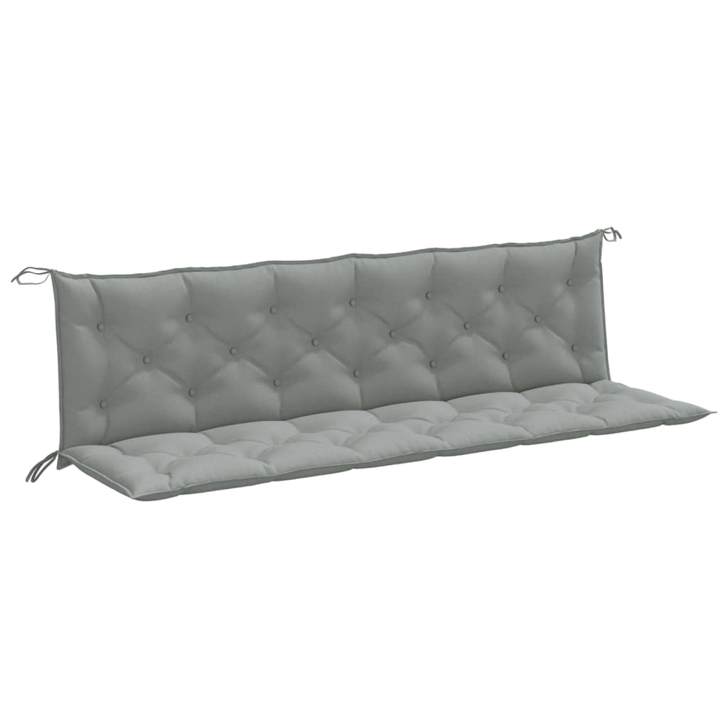 VidaXL Gartenbank Kissen 2 Stück 200x50x7 cm Gemischt hellgrau Stoff