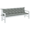 VidaXL Gartenbank Kissen 2 Stück 200x50x7 cm Gemischt hellgrau Stoff
