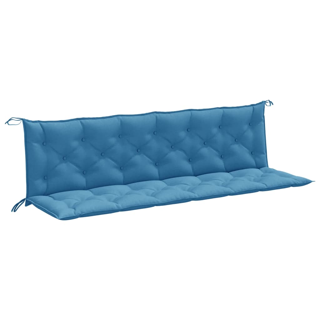 VidaXL Gartenbank Kissen 2 ST 200x50x7 cm Stoff Gemischt Blau