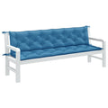 VidaXL Gartenbank Kissen 2 ST 200x50x7 cm Stoff Gemischt Blau