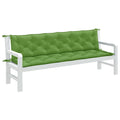 VidaXL Gartenbank Kissen 2 ST 200x50x7 cm Gemischt grüner Stoff
