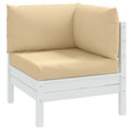 VidaXL Palettenkissen, 3-teilig, Stoff meliert beige