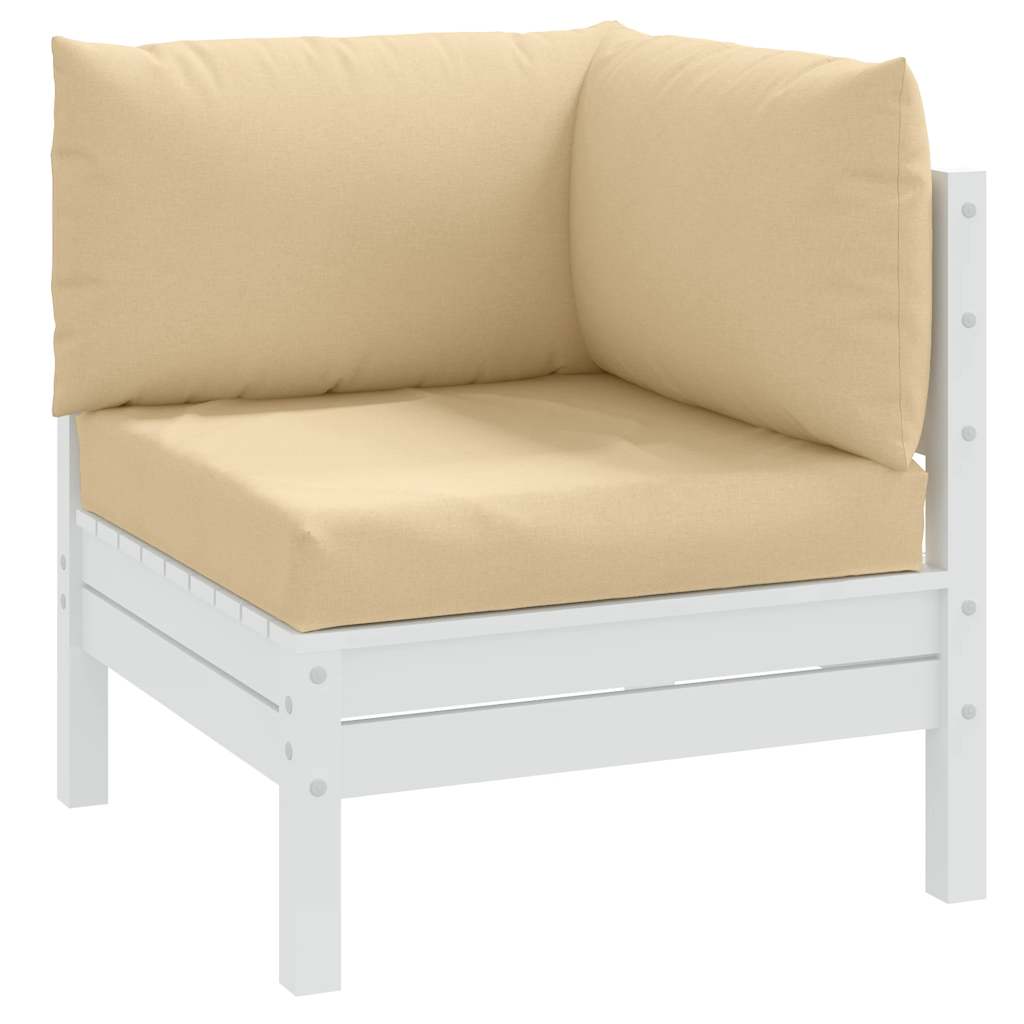 VidaXL Palettenkissen, 3-teilig, Stoff meliert beige