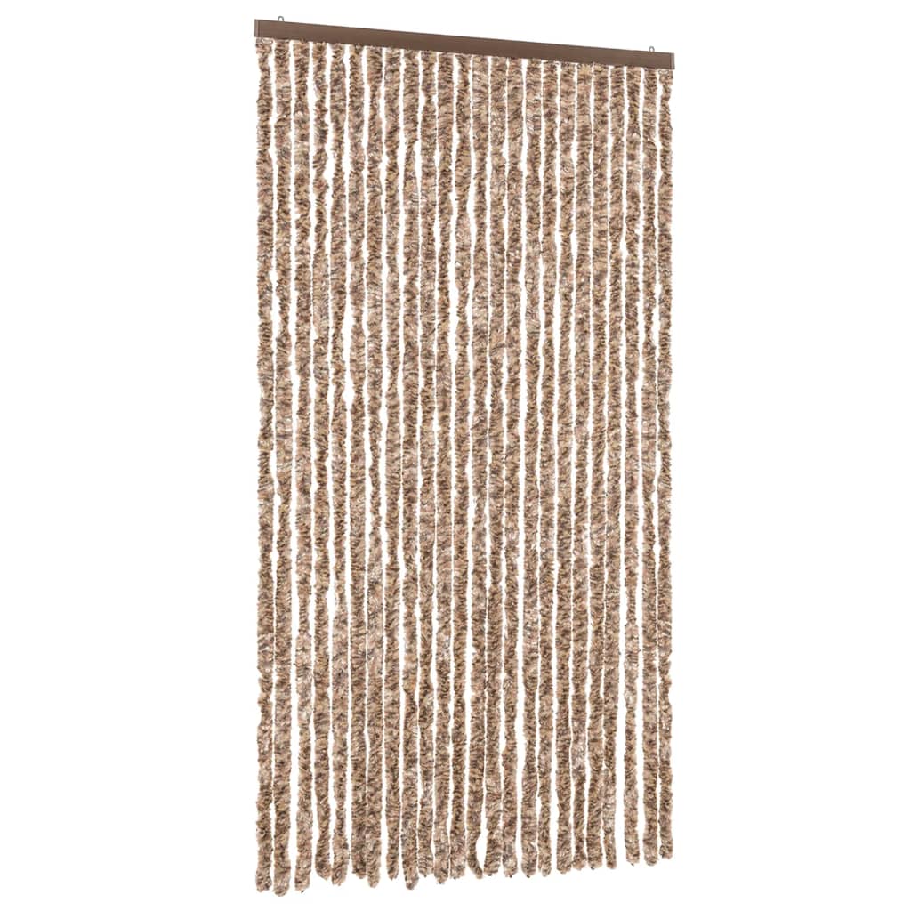 VidaXL Fliegengitter 100x200 cm Chenille beige und dunkelbraun
