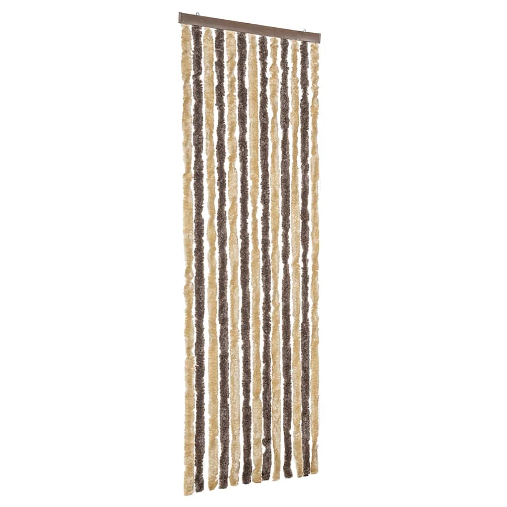 VidaXL Fliegengitter 56 x 185 cm Chenille Dunkelbraun und Beige
