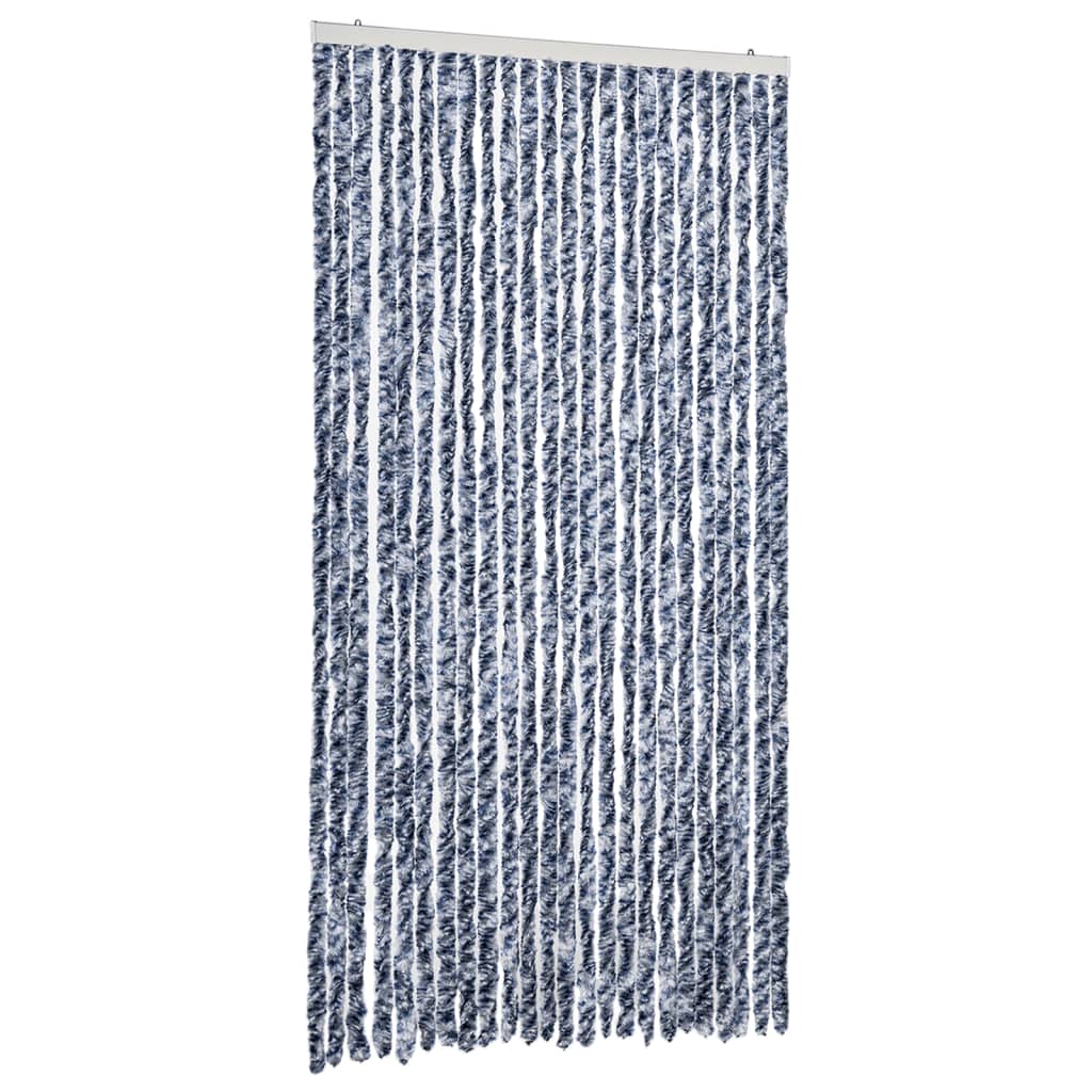 VidaXL Fliegengitter 100x200 cm Chenille Blau und Weiß
