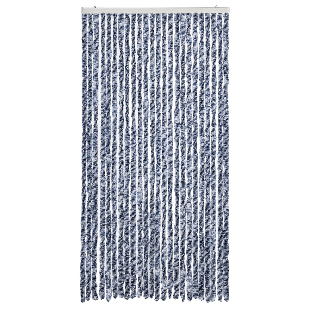 VidaXL Fliegengitter 100x200 cm Chenille Blau und Weiß