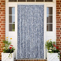VidaXL Fliegengitter 100x200 cm Chenille Blau und Weiß