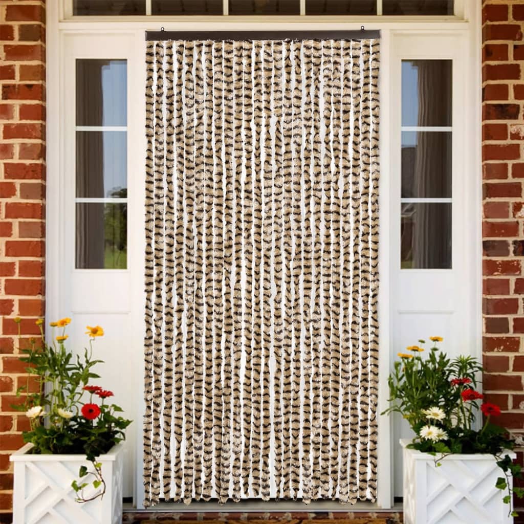 VidaXL Fliegengitter 100x230 cm Chenille beige und braun