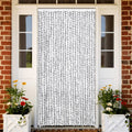VidaXL Fliegengitter 100x200 cm Chenille Hellgrau und Dunkelgrau