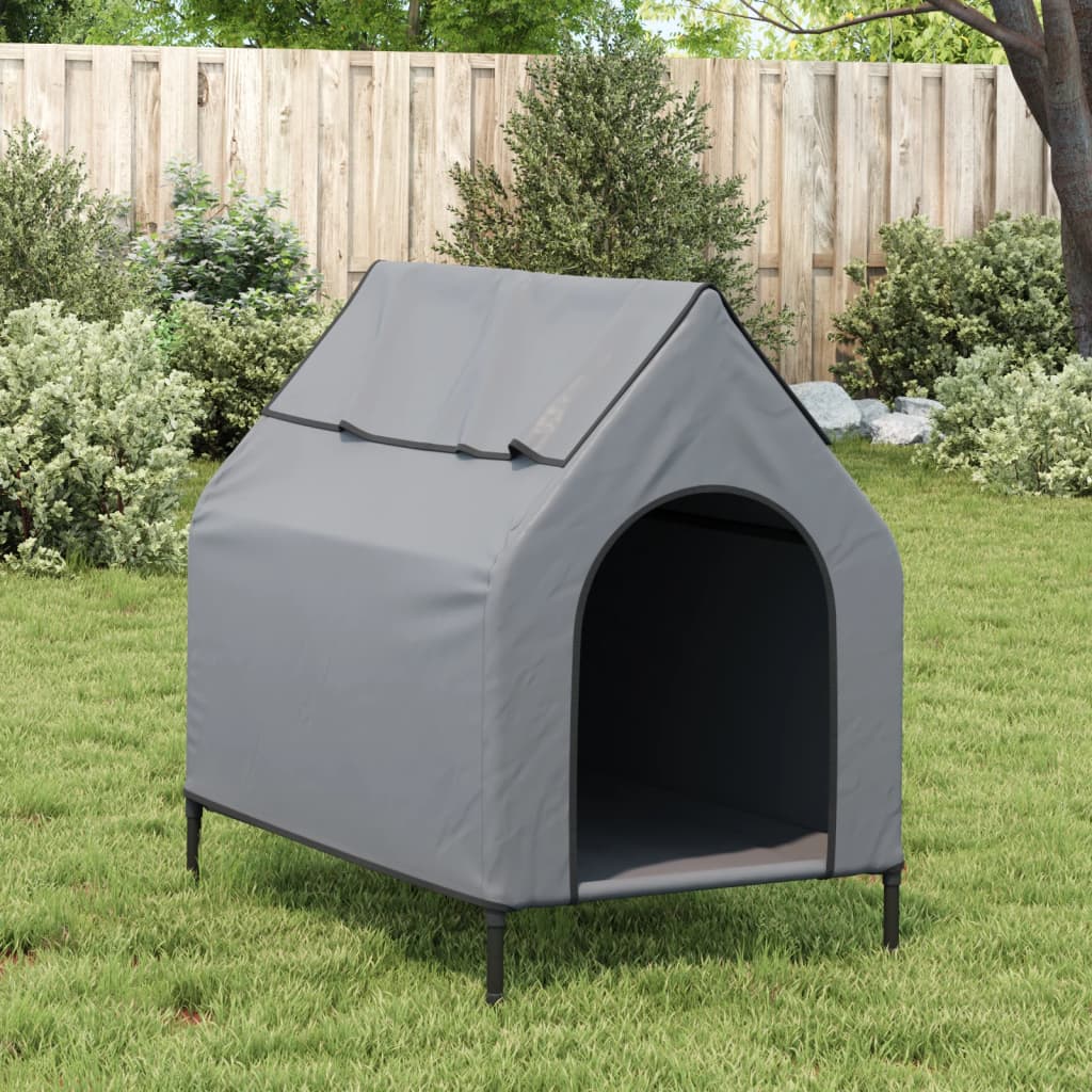 VidaXL Hund Loft Oxford-Gewebe und Stahl hellgrau