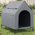 VidaXL Hund Loft Oxford-Gewebe und Stahl hellgrau