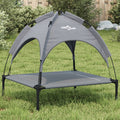 VidaXL Hundebett mit Sonnendach, Oxford-Gewebe und Stahl, Anthrazit
