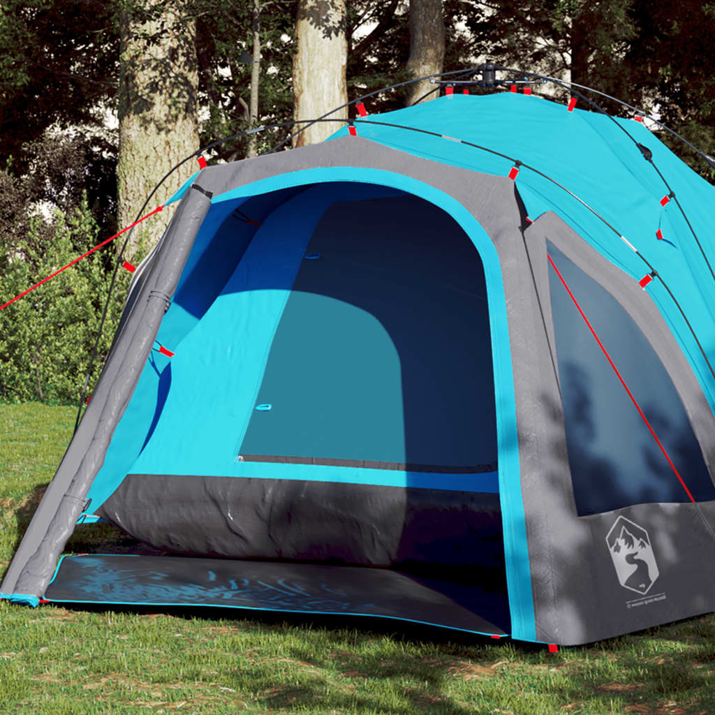 VidaXL Kuppelzelt für 3 Personen mit Schnellverschluss, Blau