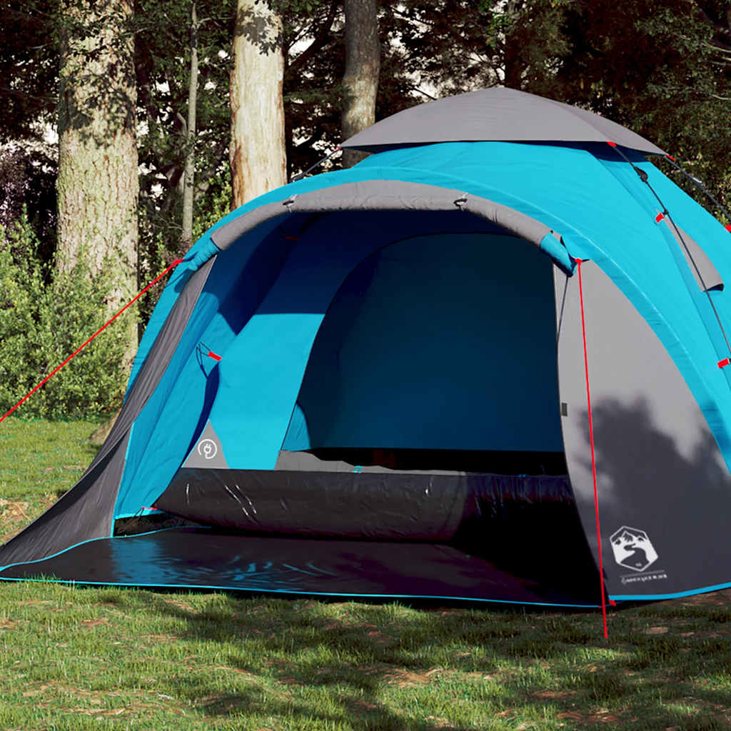 VidaXL Kuppelzelt für 3 Personen mit Schnellverschluss, Blau