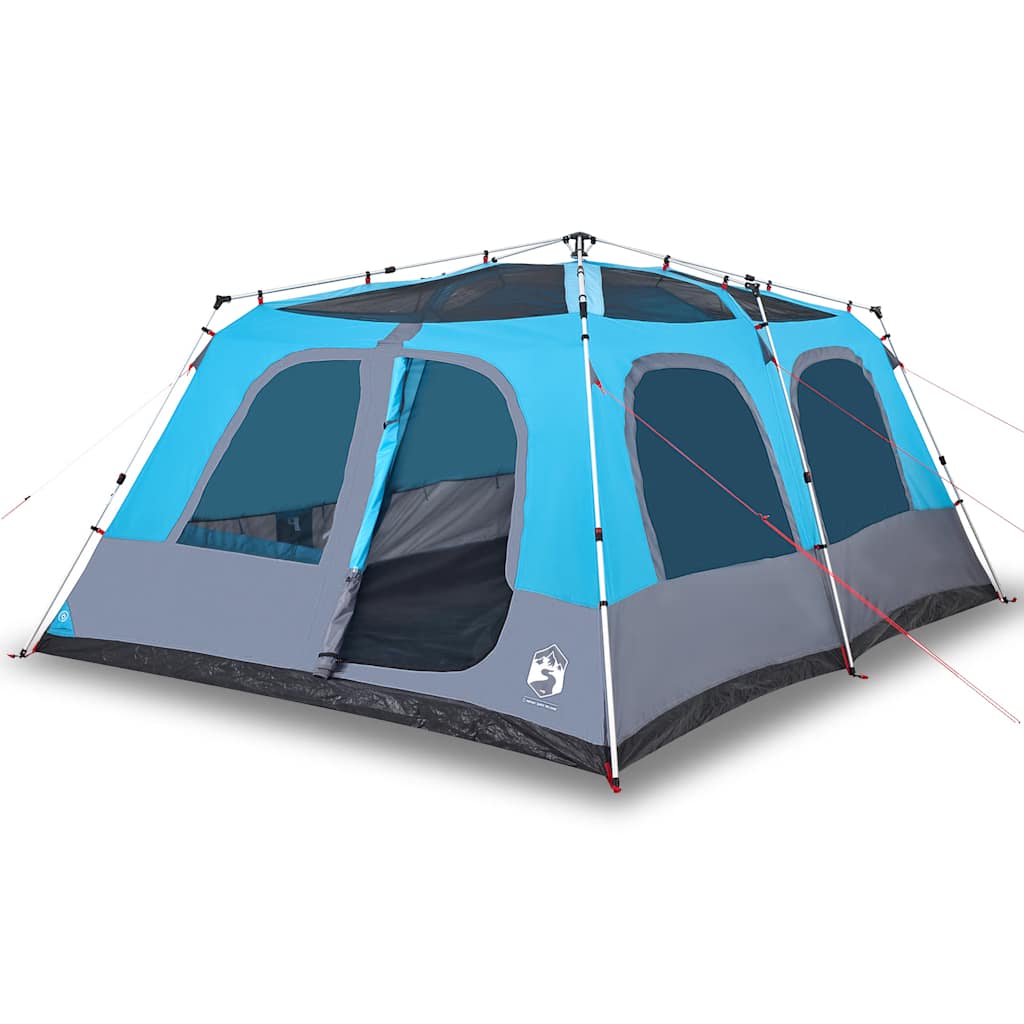 VidaXL Kuppelzelt für 10 Personen mit Schnellverschluss, Blau