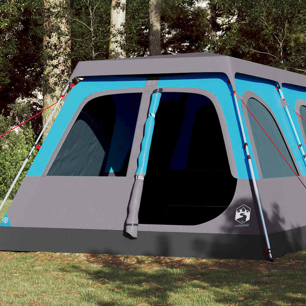 VidaXL Kuppelzelt für 10 Personen mit Schnellverschluss, Blau