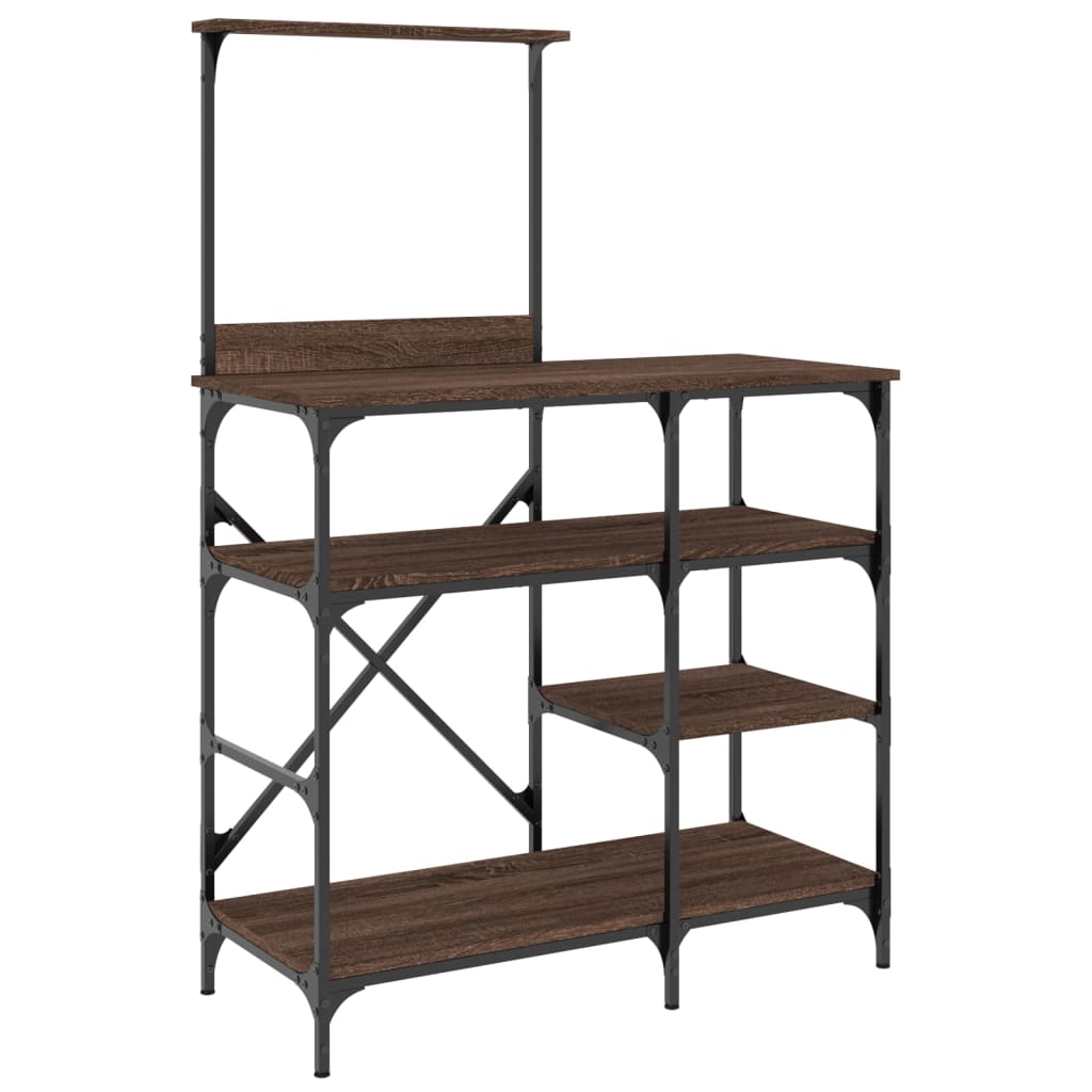 VidaXL Bäckerregal 90x40x132 cm aus Holz und Metall