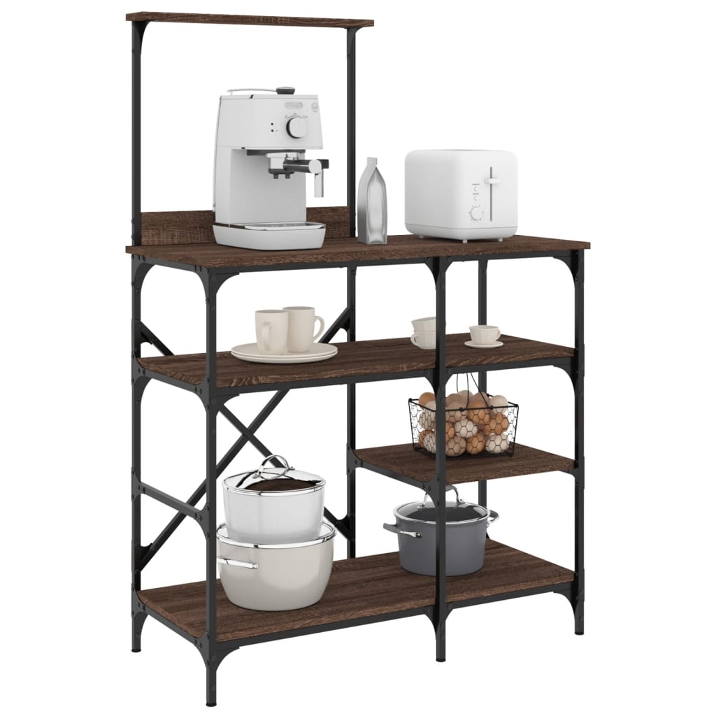 VidaXL Bäckerregal 90x40x132 cm aus Holz und Metall