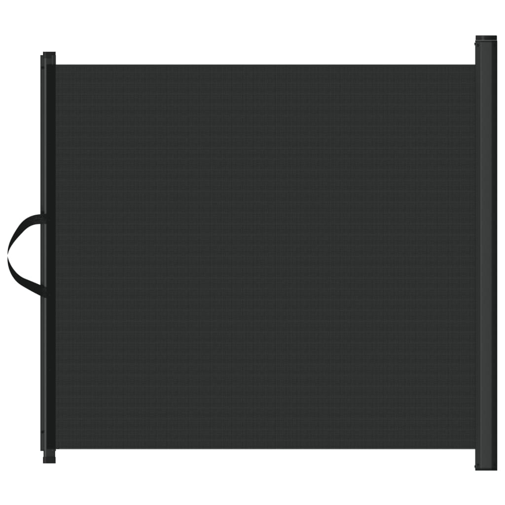 VidaXL Einziehbares Haustiergitter 117,5 x 125 cm Schwarz