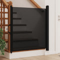 VidaXL Einziehbares Haustiergitter 117,5 x 125 cm Schwarz