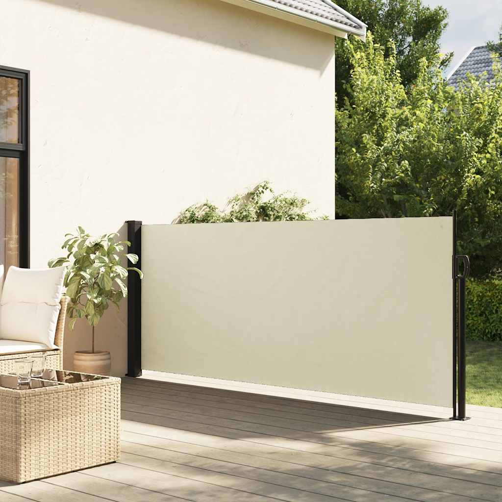 Vidaxl windscherm uittrekbaar 117x300 cm crèmekleurig