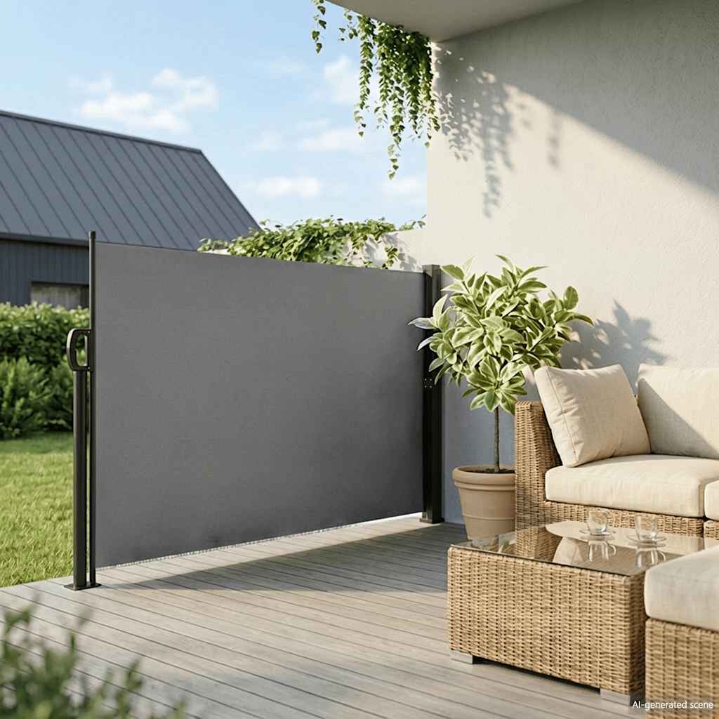 Vidaxl uitschuifbaar zijluifel antraciet 160x300 cm