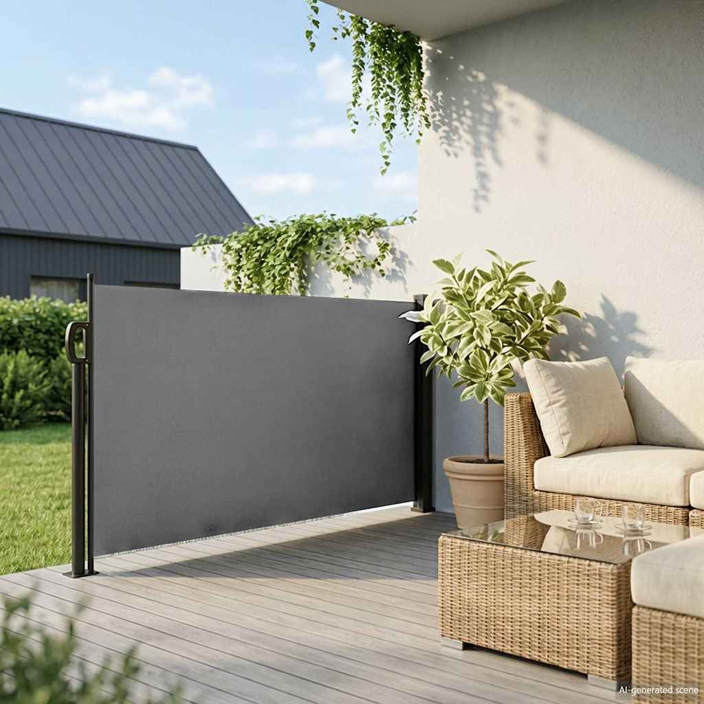 VIDAXL -Windschutzschild 100 x 500 cm Anthrazit -geläutet
