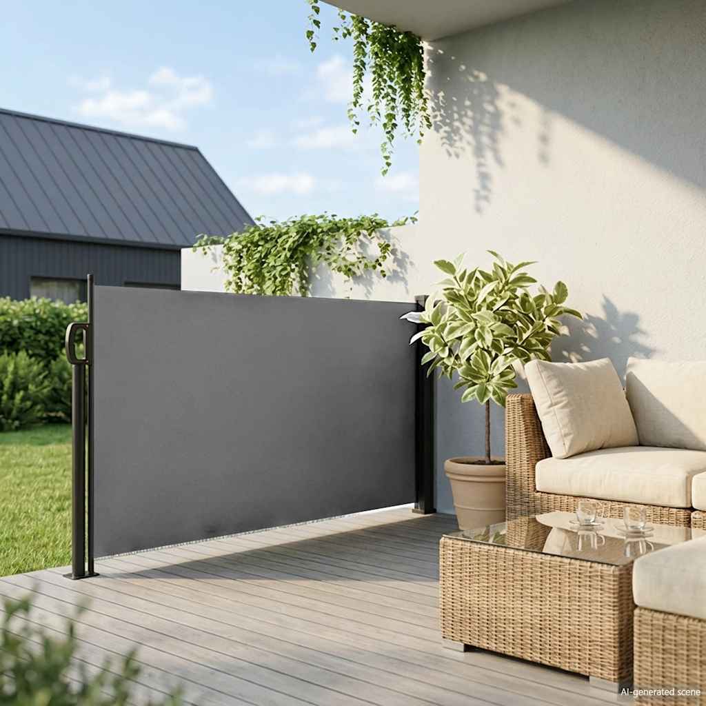 VIDAXL - Windschutz ausziehbar 120 x 500 cm Anthrazitfarben