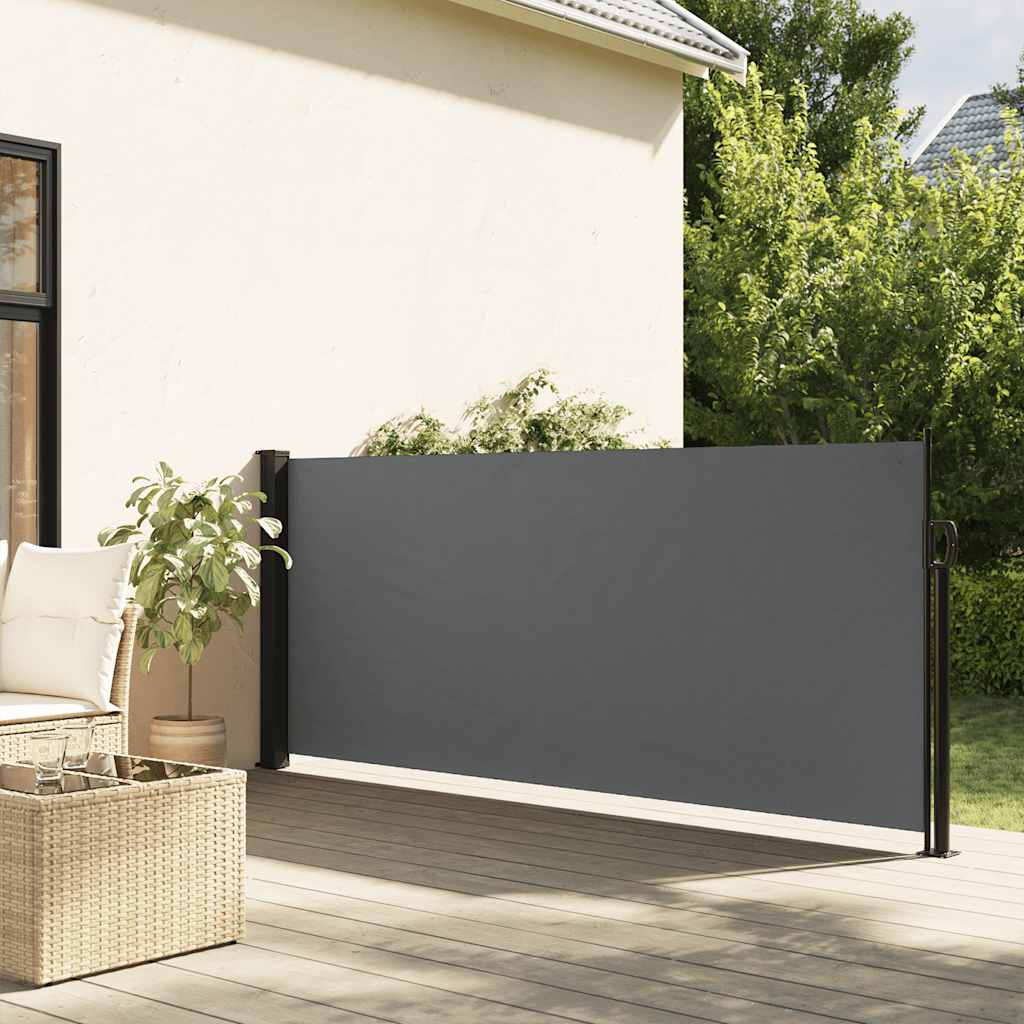 VIDAXL - Windschutz ausziehbar 120 x 500 cm Anthrazitfarben