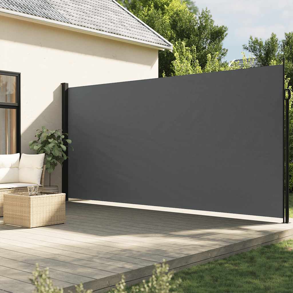 VIDAXL -Windschutz ausziell 220 x 500 cm Anthrazit -ausziehbar