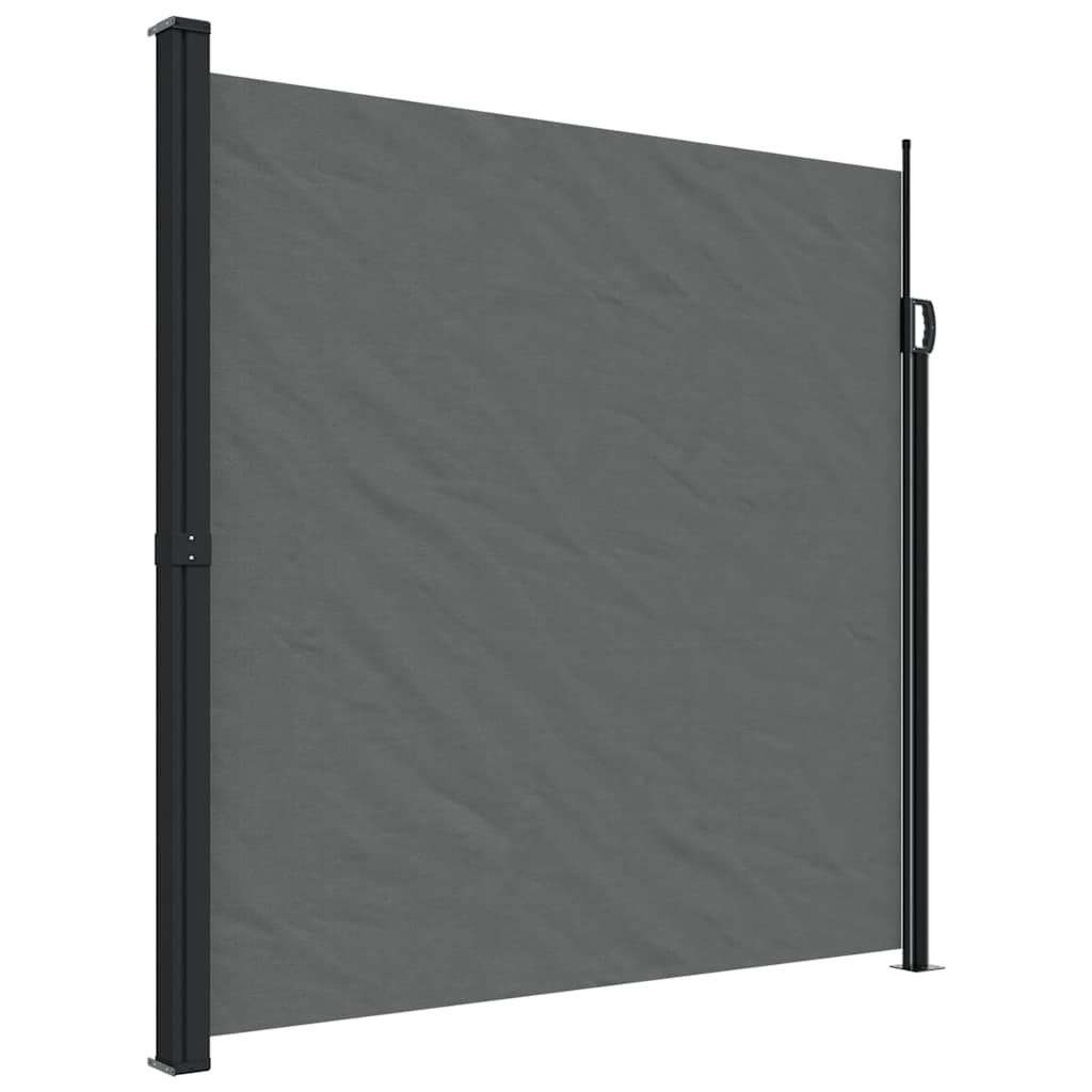 VIDAXL -Windschutz ausziehbar 200x600 cm Anthrazit -geläutet