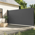 VIDAXL -Windschutz ausziehbar 200x600 cm Anthrazit -geläutet