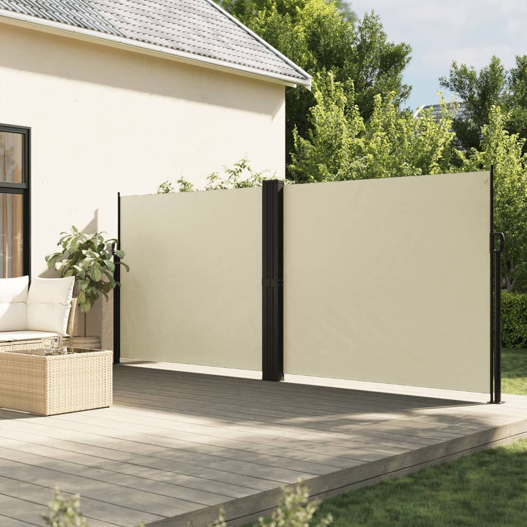 VIDAXL - Windschutzschild 160 x 600 cm, cremefarben - fertig