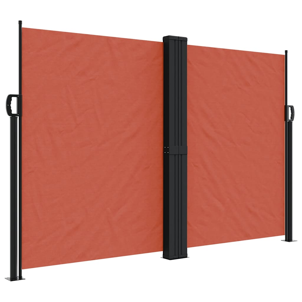 VIDAXL -Windschutzschild 160x1000 cm Terrakotta -ausziehbar