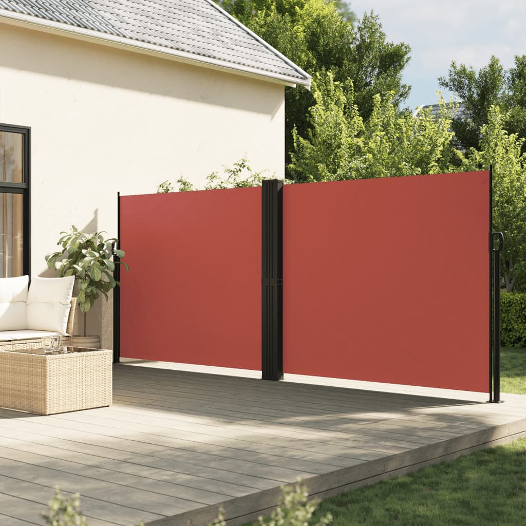 VIDAXL - Windschutzschild 180x1000 cm Terrakotta - ausziehbar
