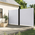VIDAXL -Windschutz ausziell 220x1000 cm weiß