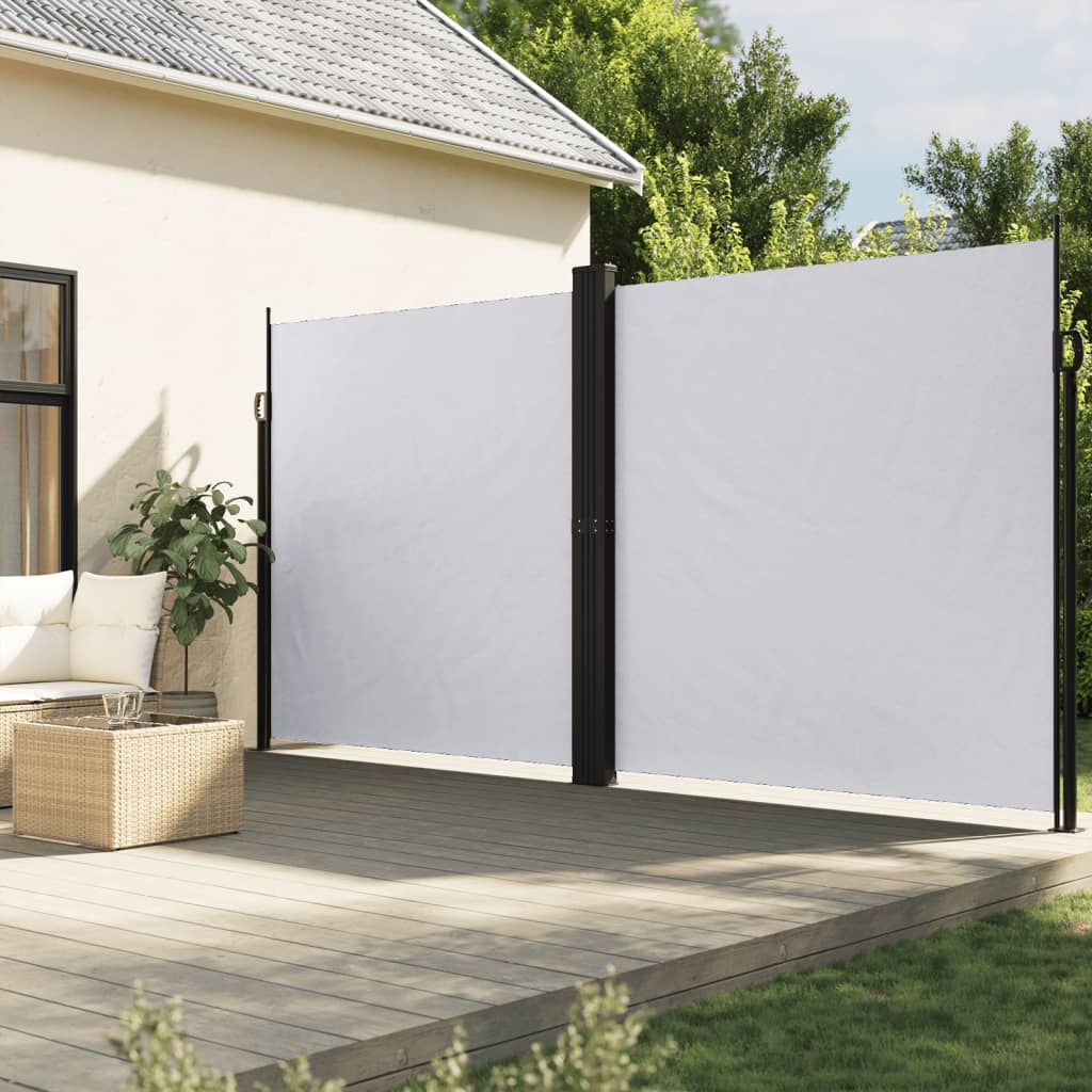 VIDAXL -Windschutz ausziell 220x1000 cm weiß