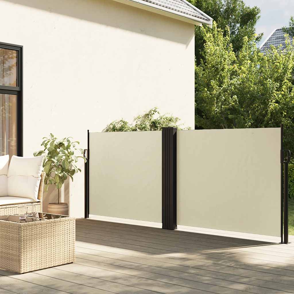 VidaXL Windschutzscheibenschutz ausziehbar 120x1200 cm creme -geläutet
